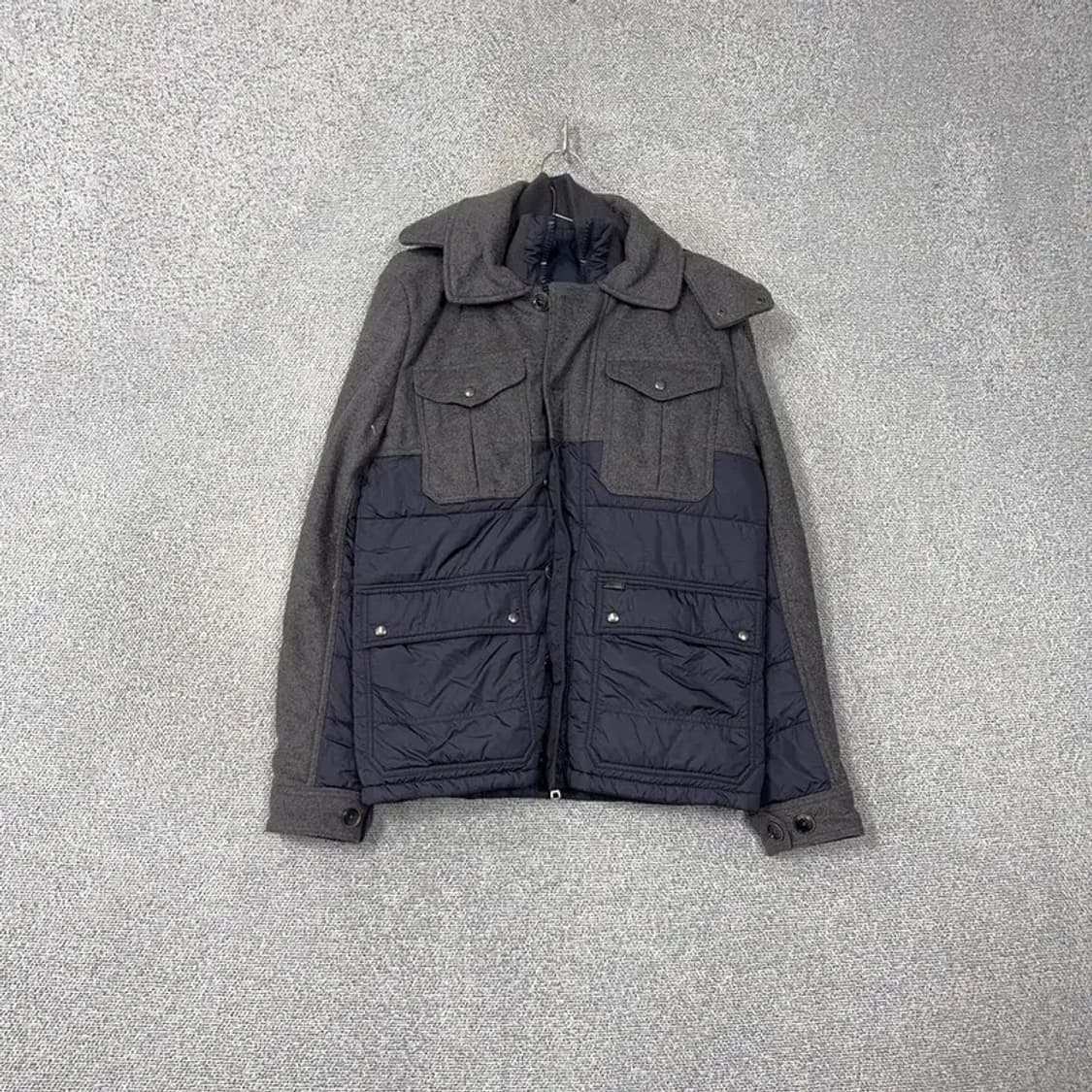 타미힐피거 그레이 멀티포켓 후드 패딩 M 상품이미지1