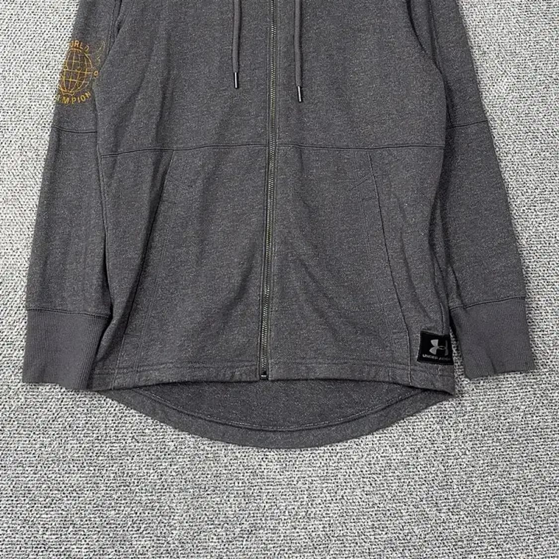 언더아머 백로고 그레이 후드집업 S 상품이미지4