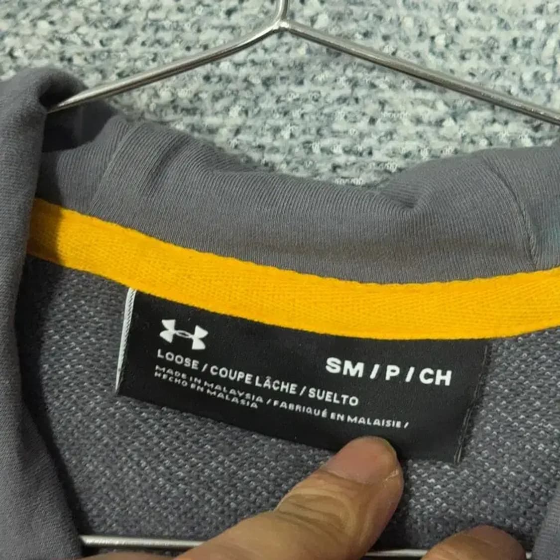 언더아머 백로고 그레이 후드집업 S 상품이미지5