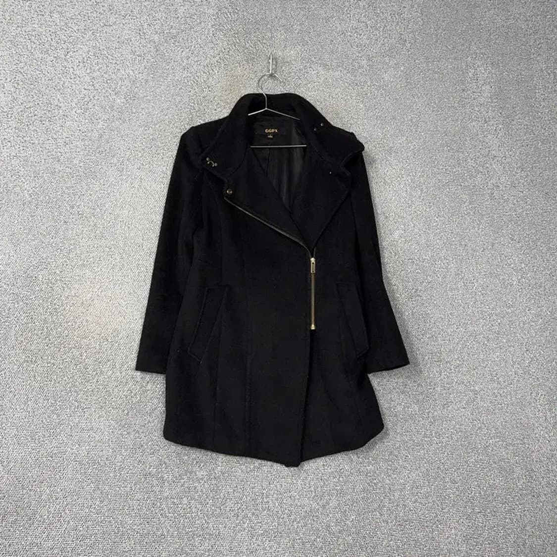 GGPX 집업 블랙 울 코트 S 상품이미지1