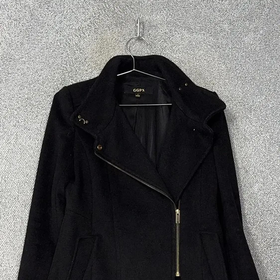 GGPX 집업 블랙 울 코트 S 상품이미지3