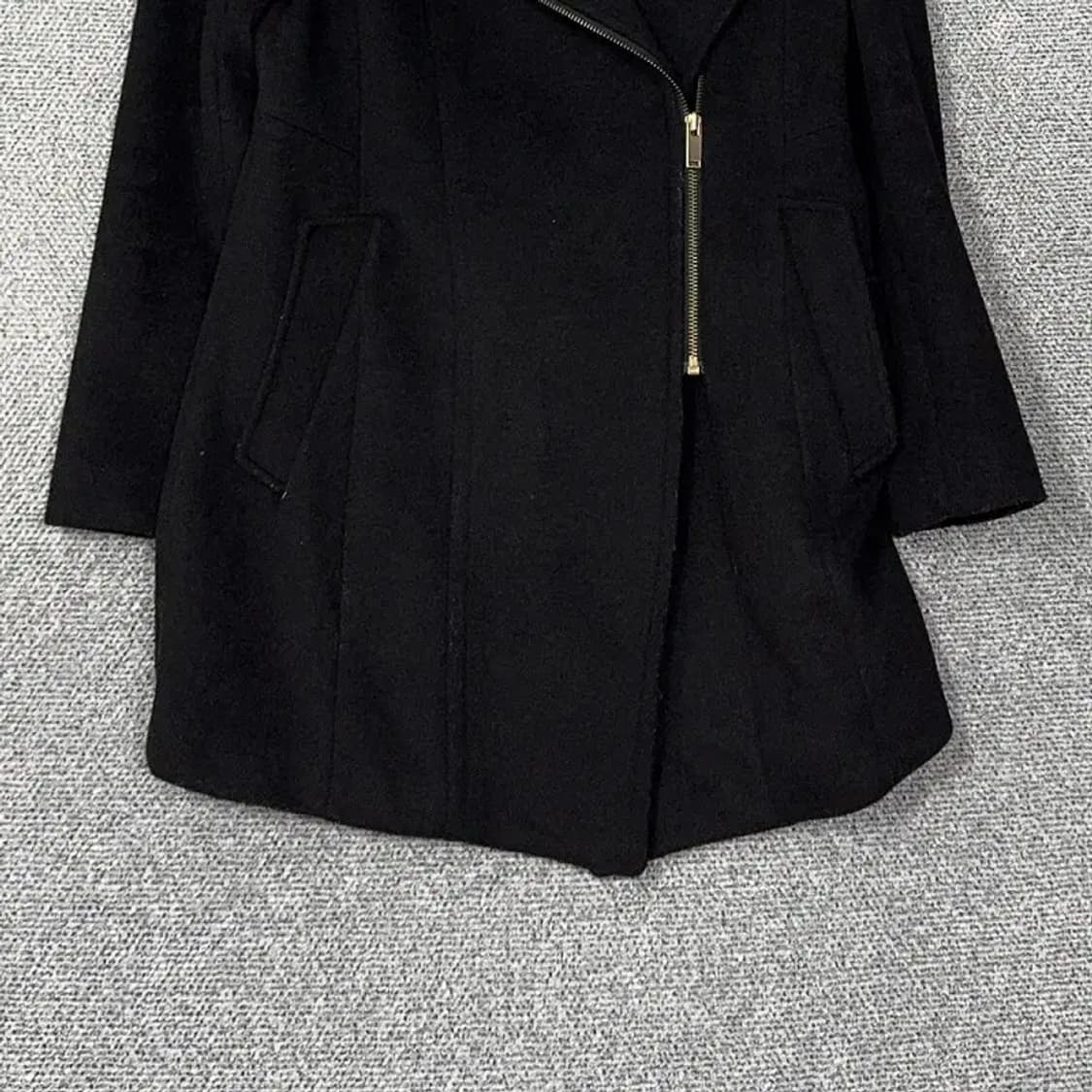 GGPX 집업 블랙 울 코트 S 상품이미지4