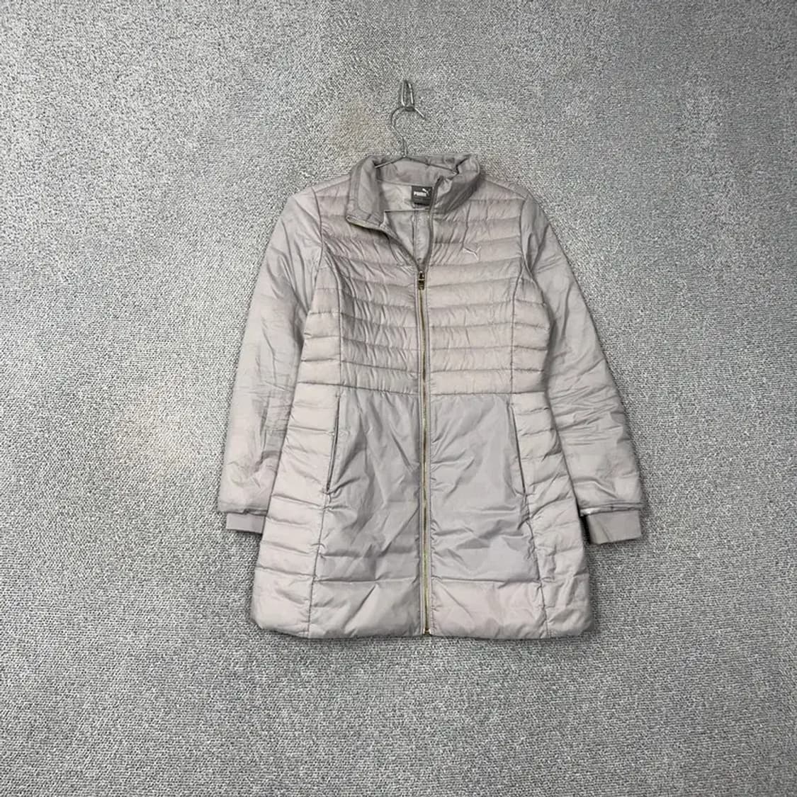 푸마 라이트 그레이 경량 롱패딩 S 상품이미지1