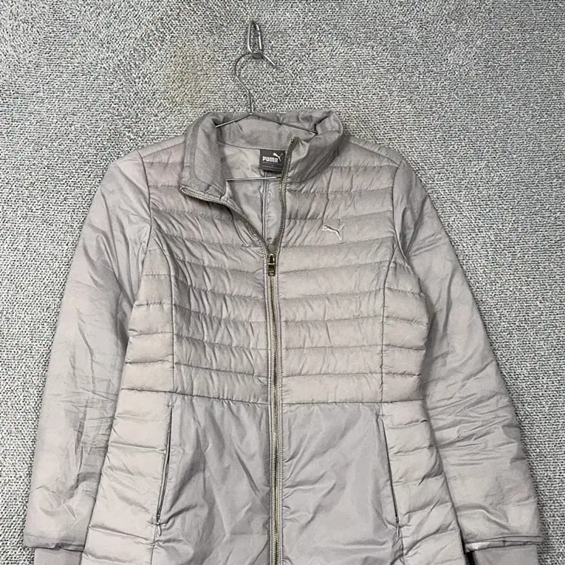 푸마 라이트 그레이 경량 롱패딩 S 상품이미지3
