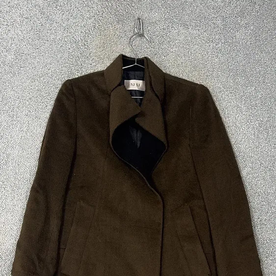 SJSJ 여성 한섬 빈티지 브라운 울 코트 82-94-160 상품이미지3