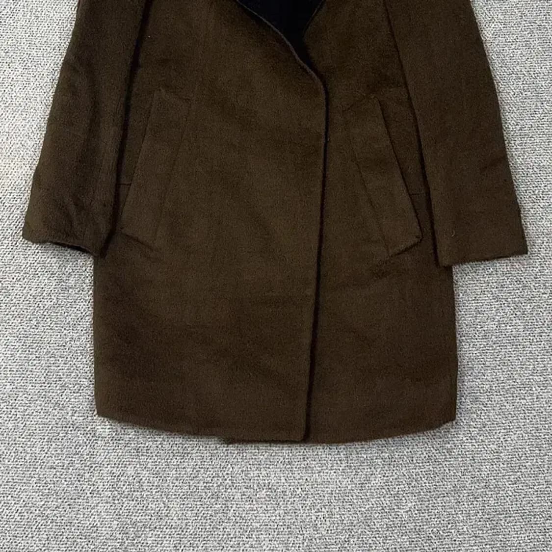 SJSJ 여성 한섬 빈티지 브라운 울 코트 82-94-160 상품이미지4