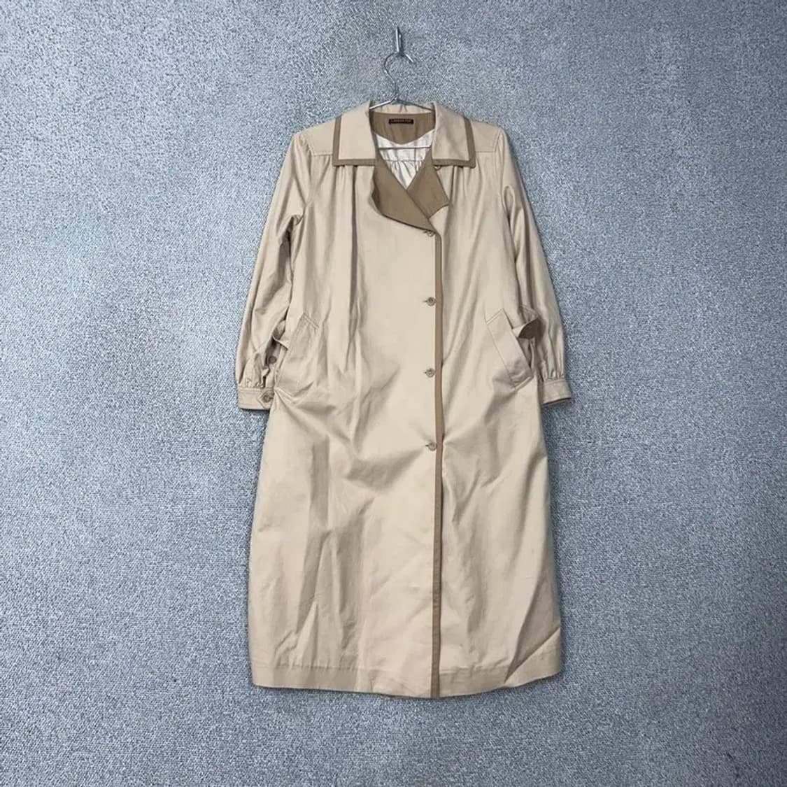 런던포그 클래식 연베이지 빈티지 롱 트렌치 코트 54 상품이미지1
