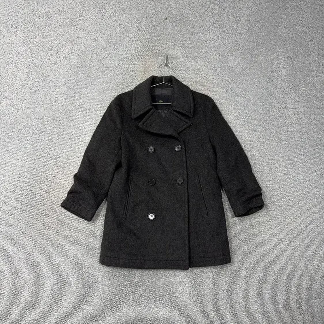 라코스테 그레이 클래식 여성 울 버튼 코트 100 상품이미지1