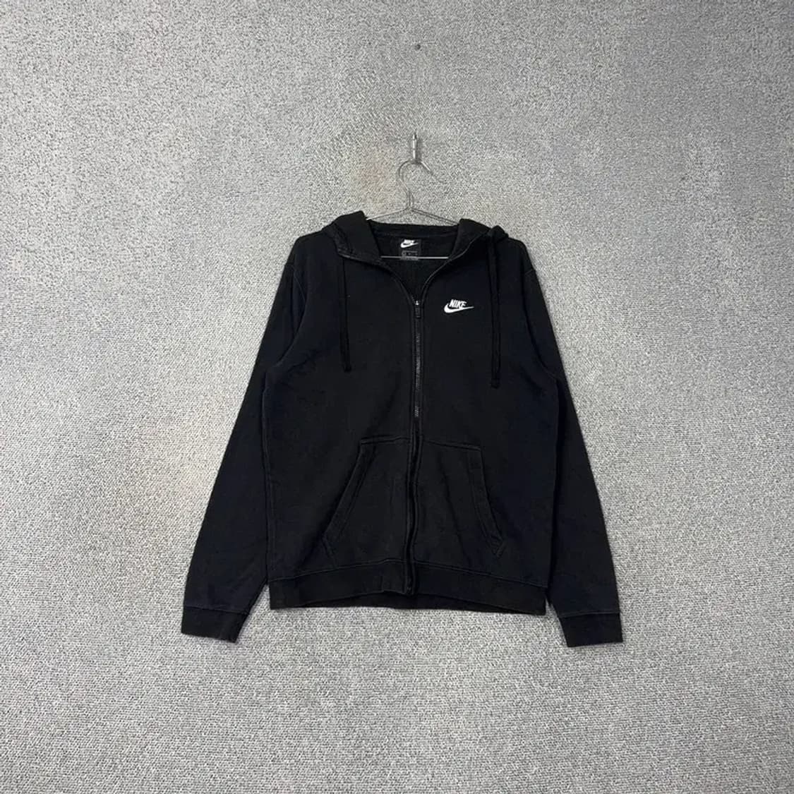 나이키 스우시 로고 블랙 후드 집업 100 상품이미지1