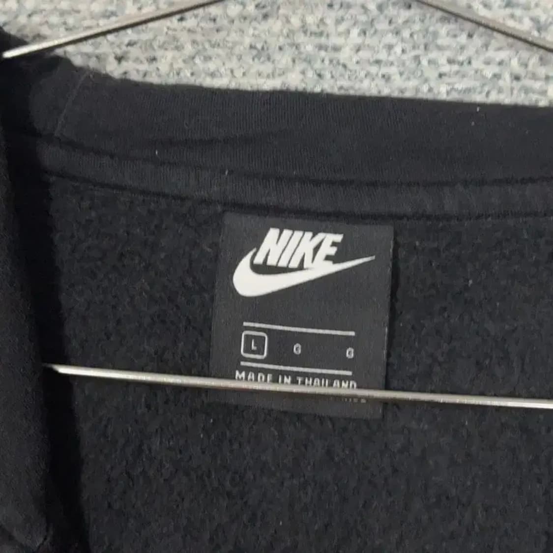 나이키 스우시 로고 블랙 후드 집업 100 상품이미지3