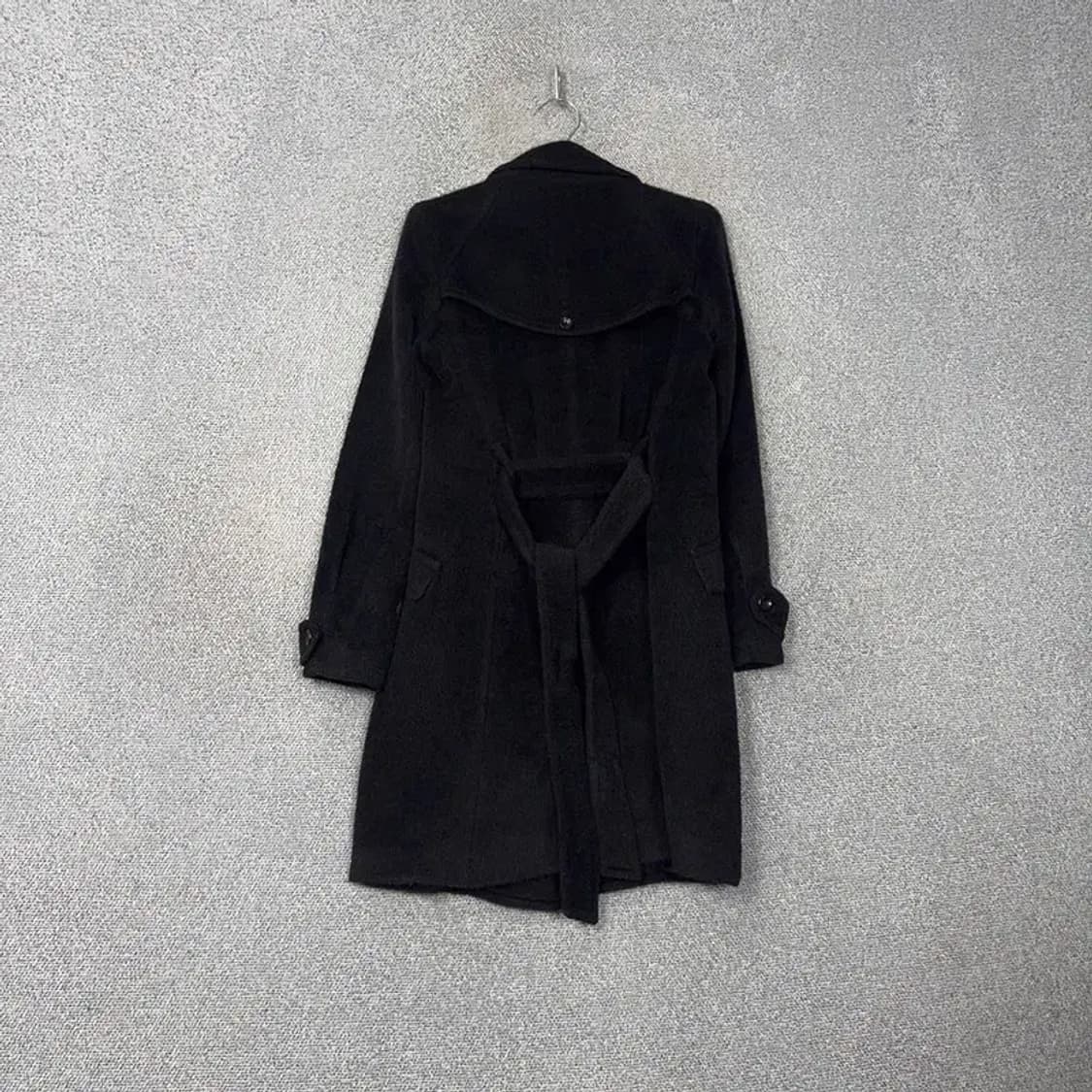 시슬리 알파카 100% 블랙 더블 코트 85-94-165 상품이미지2