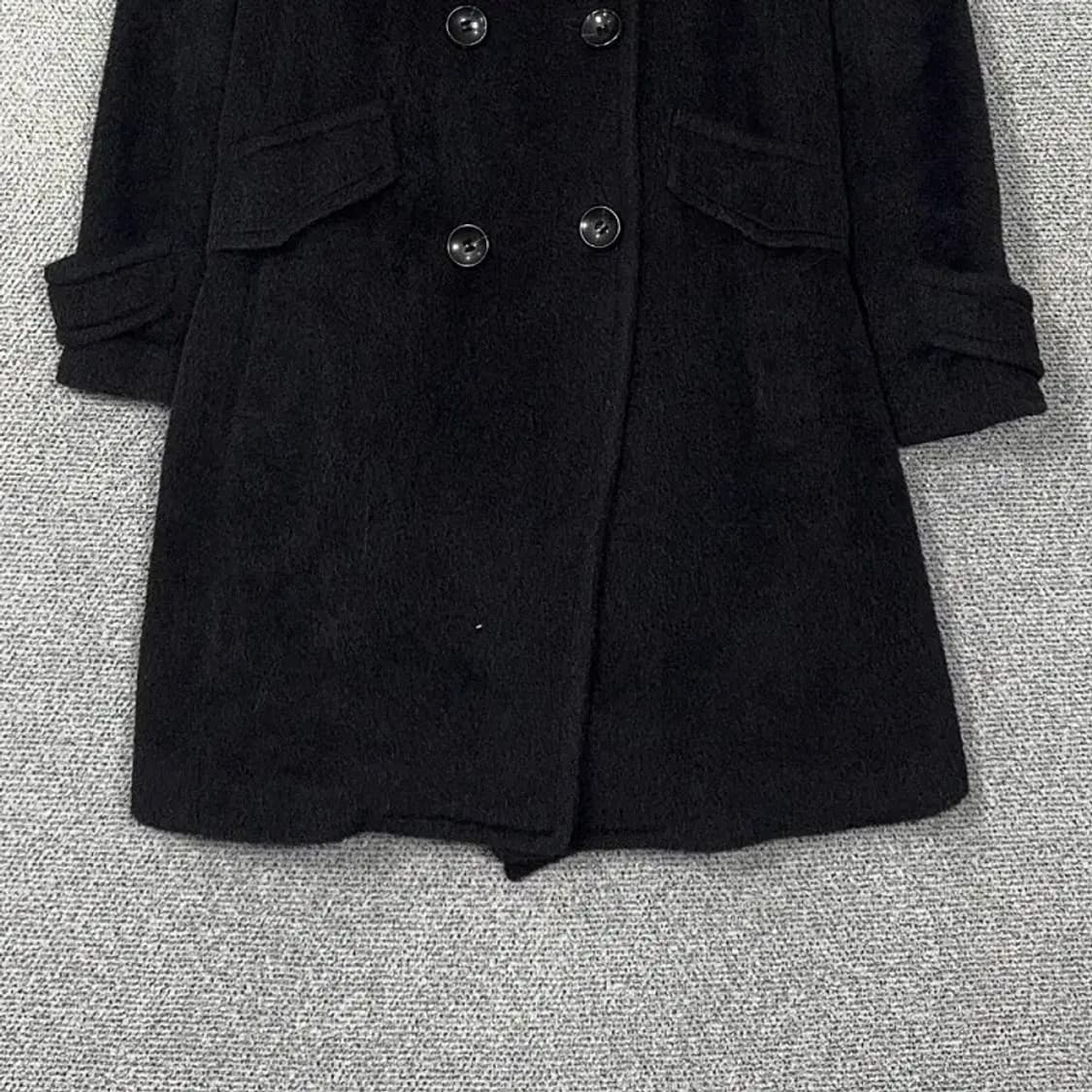 시슬리 알파카 100% 블랙 더블 코트 85-94-165 상품이미지4