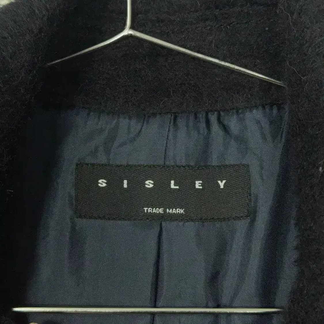 시슬리 알파카 100% 블랙 더블 코트 85-94-165 상품이미지5