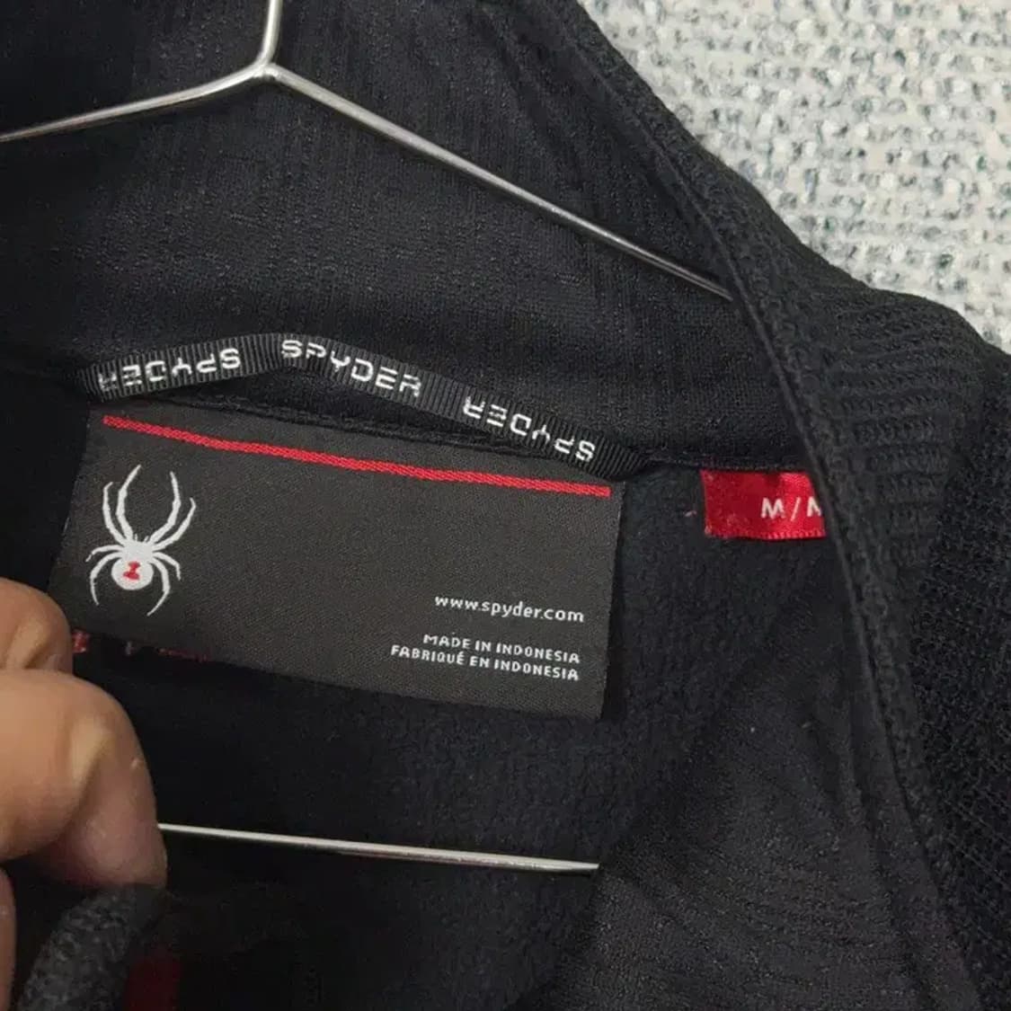 스파이더 레드 로고 블랙 집업 M 상품이미지3