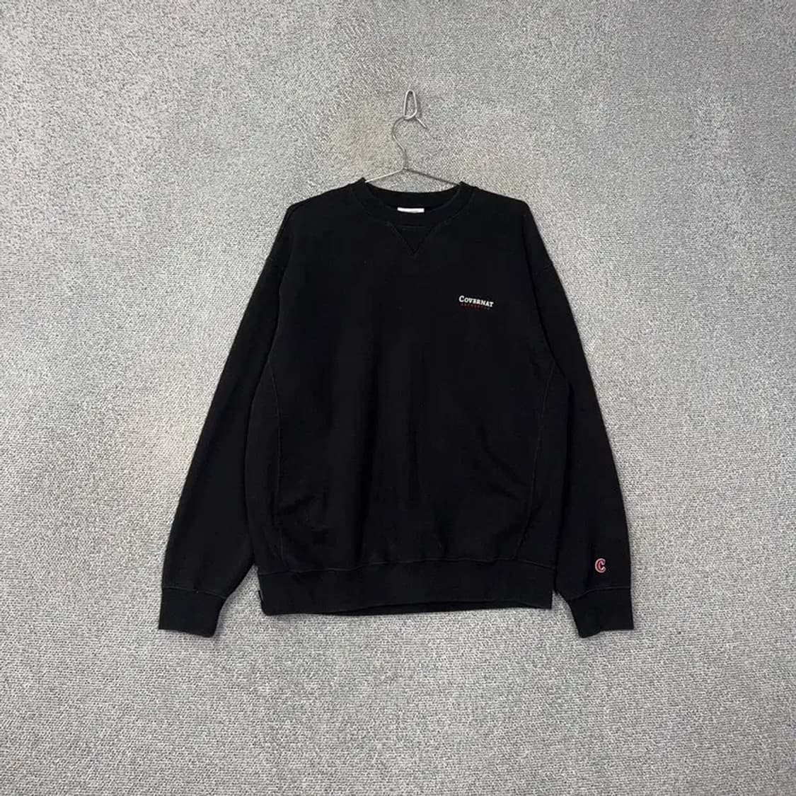 커버낫 로고 블랙 맨투맨 L 상품이미지1