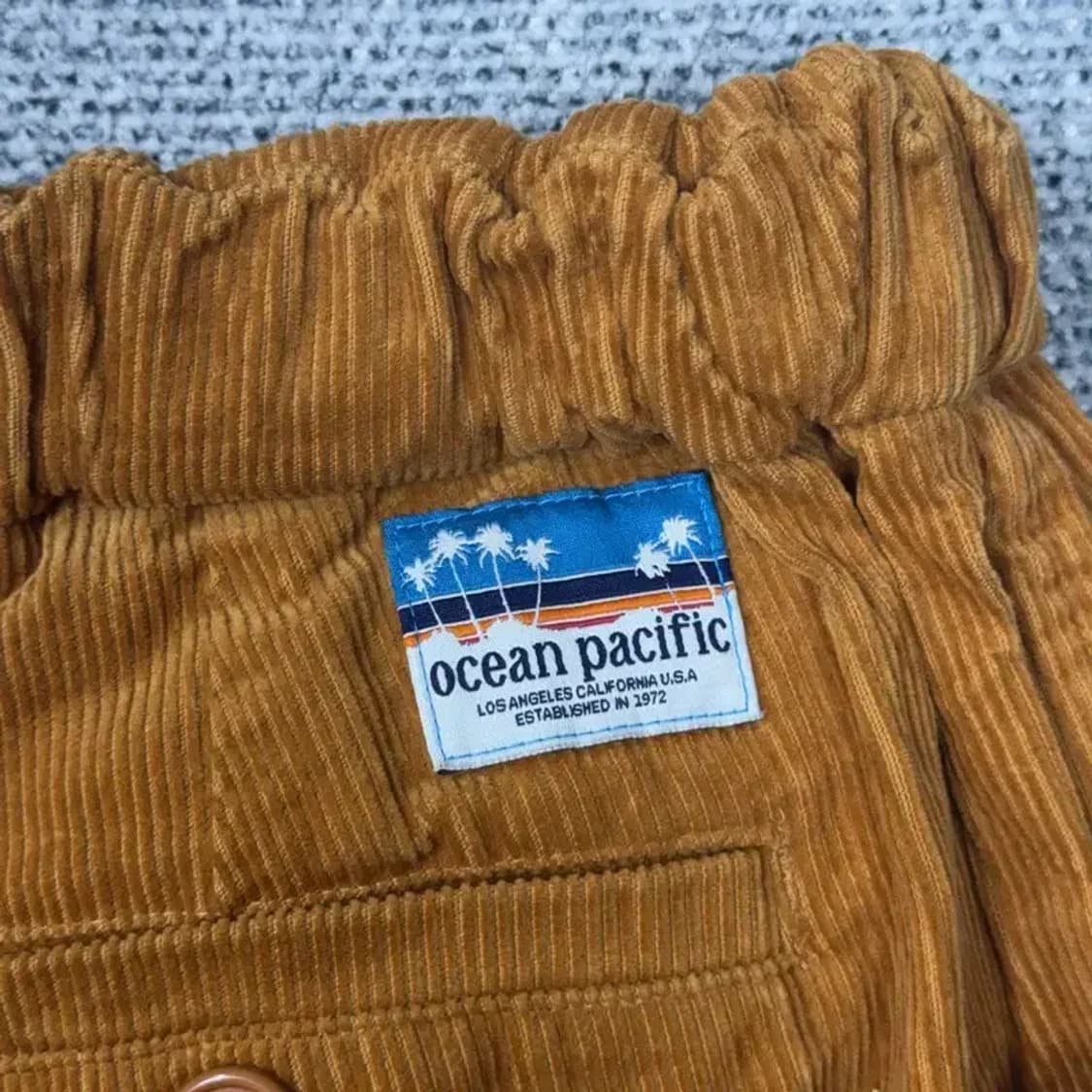 오션퍼시픽 벨티드 카멜 코듀로이 팬츠 L 상품이미지5