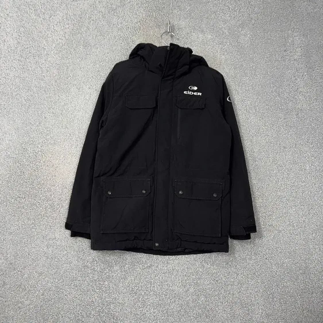 아이더 블랙 로고 덕다운 오리털 패딩 점퍼 M 상품이미지1