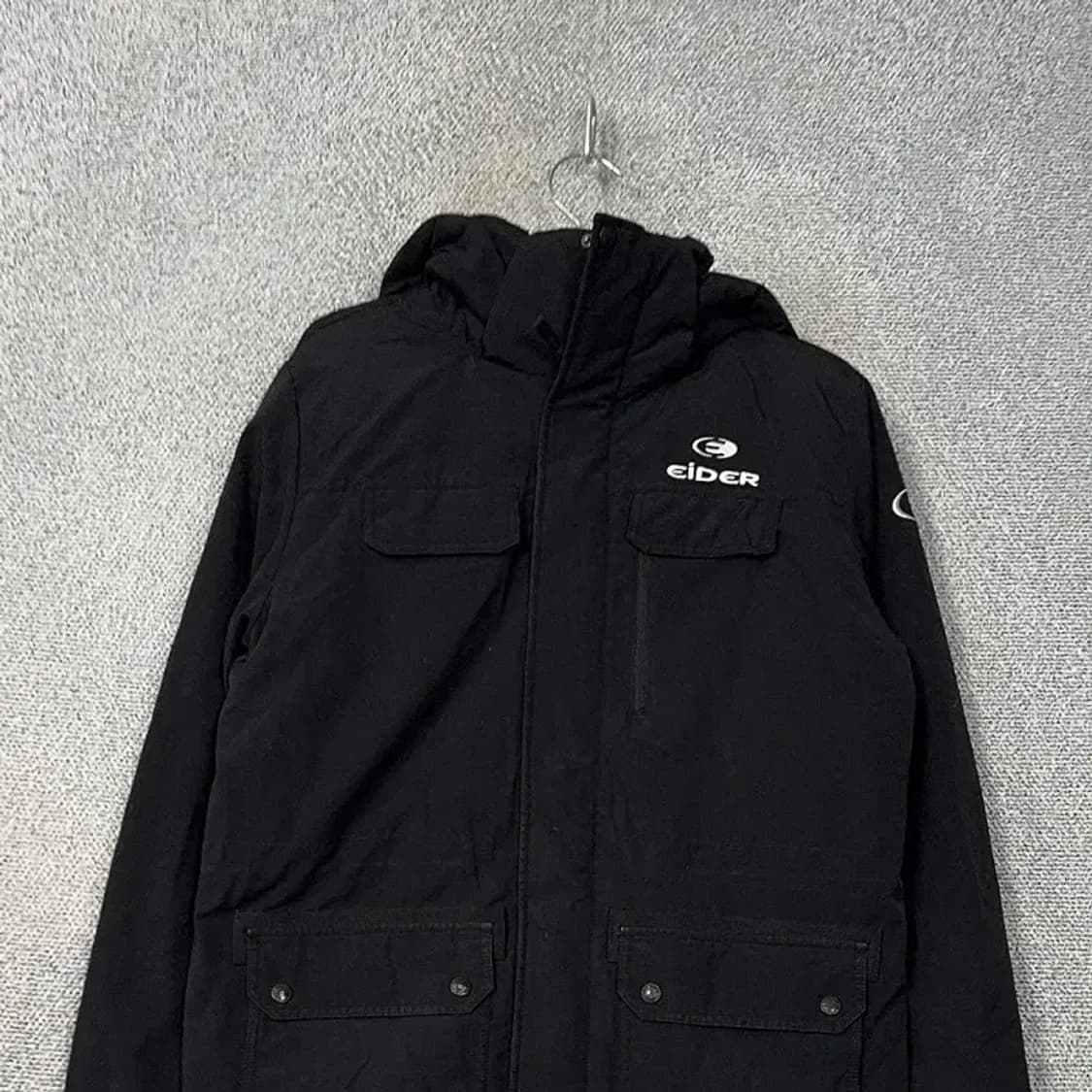 아이더 블랙 로고 덕다운 오리털 패딩 점퍼 M 상품이미지3