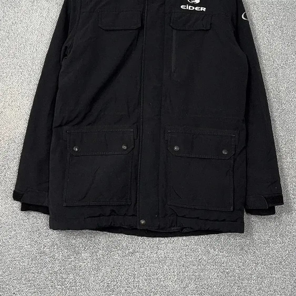 아이더 블랙 로고 덕다운 오리털 패딩 점퍼 M 상품이미지4