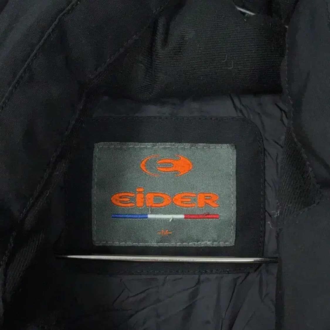 아이더 블랙 로고 덕다운 오리털 패딩 점퍼 M 상품이미지5