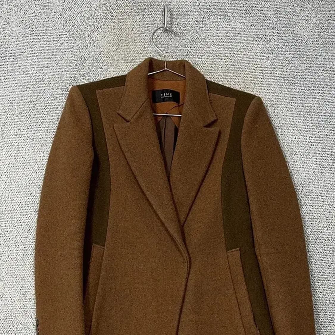타임 한섬 여성 울 캐시미어 클래식 브라운 코트 82-94-160 상품이미지3