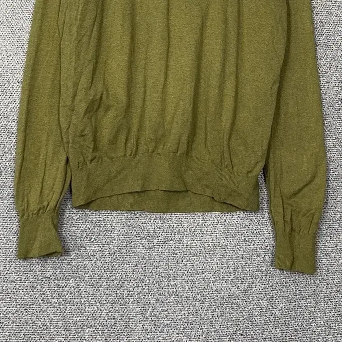타미힐피거 로고 올리브 라운드넥 니트 M 상품이미지4