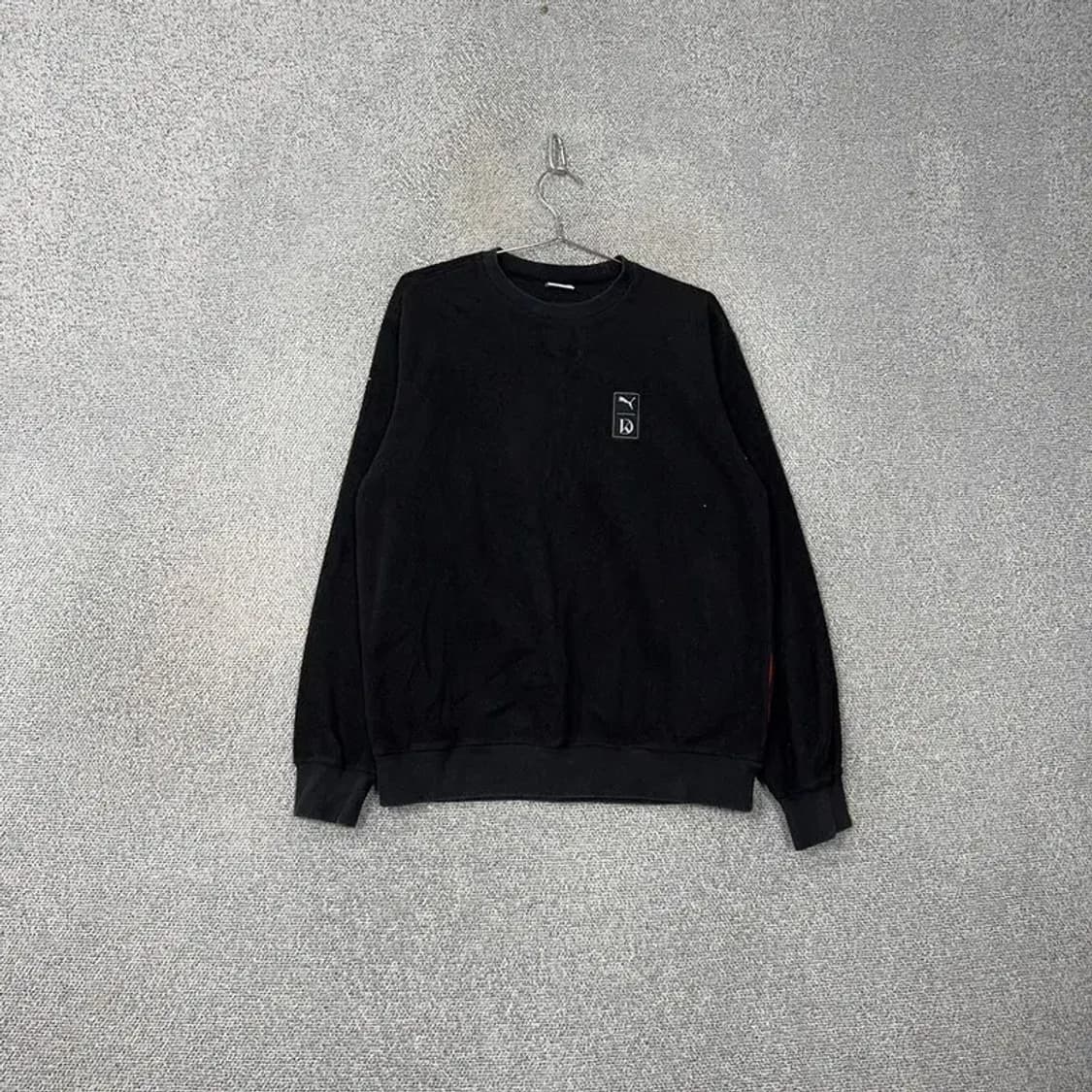 푸마 로고 블랙 맨투맨 M 상품이미지1