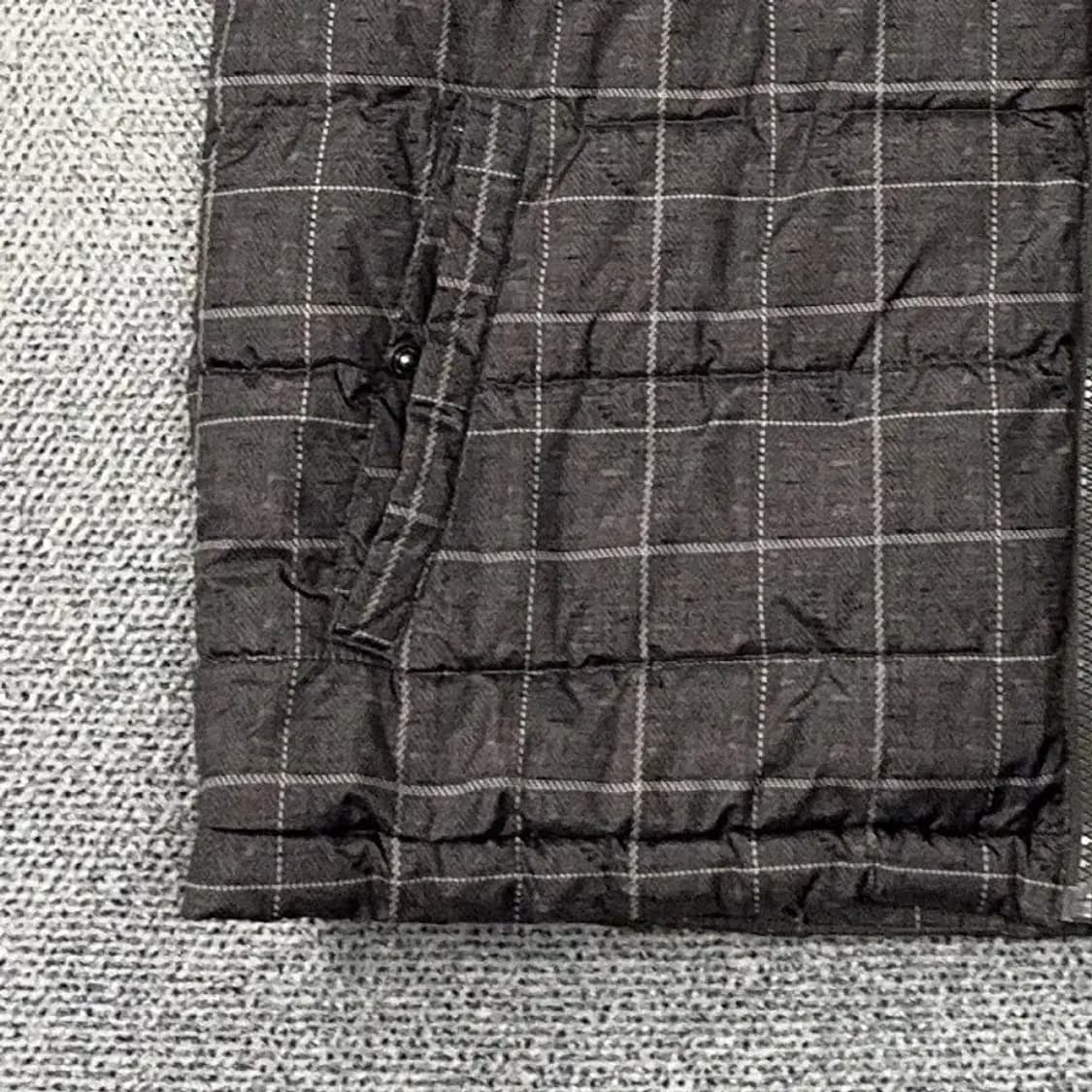 갭 체크 캐주얼 그레이 패딩 조끼 G 상품이미지5