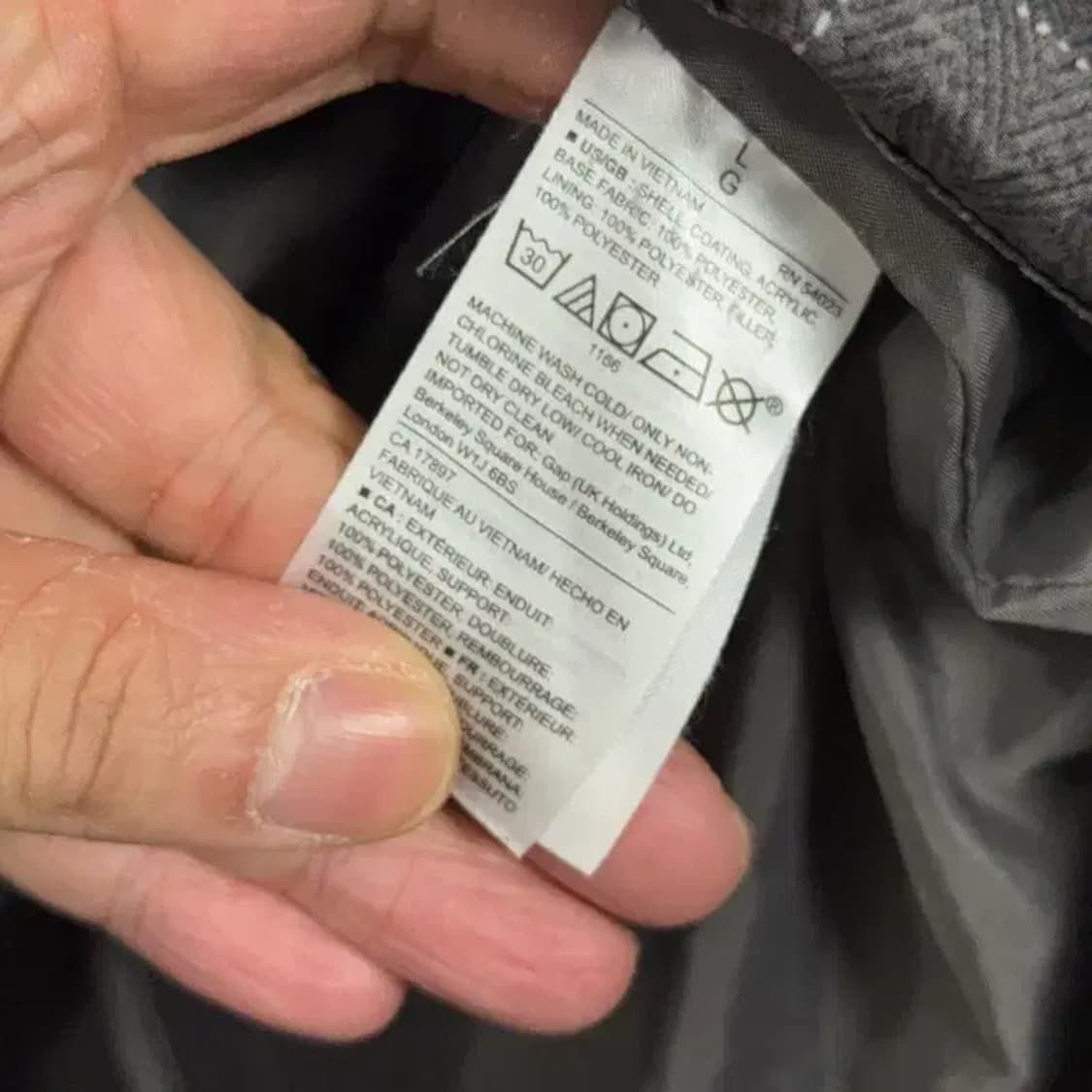 갭 체크 캐주얼 그레이 패딩 조끼 G 상품이미지7