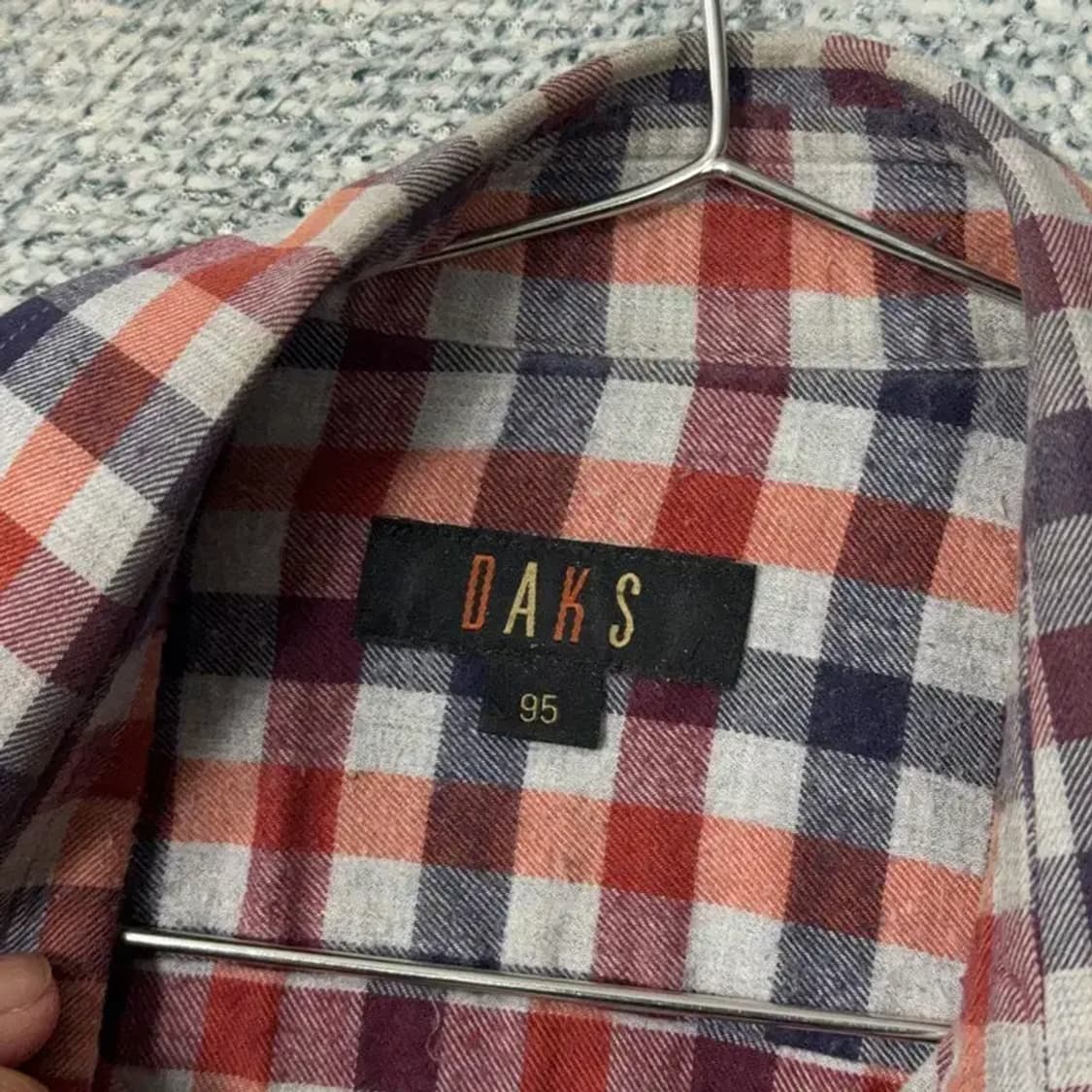 닥스 남성 캐주얼 체크 레드 셔츠 95 상품이미지5