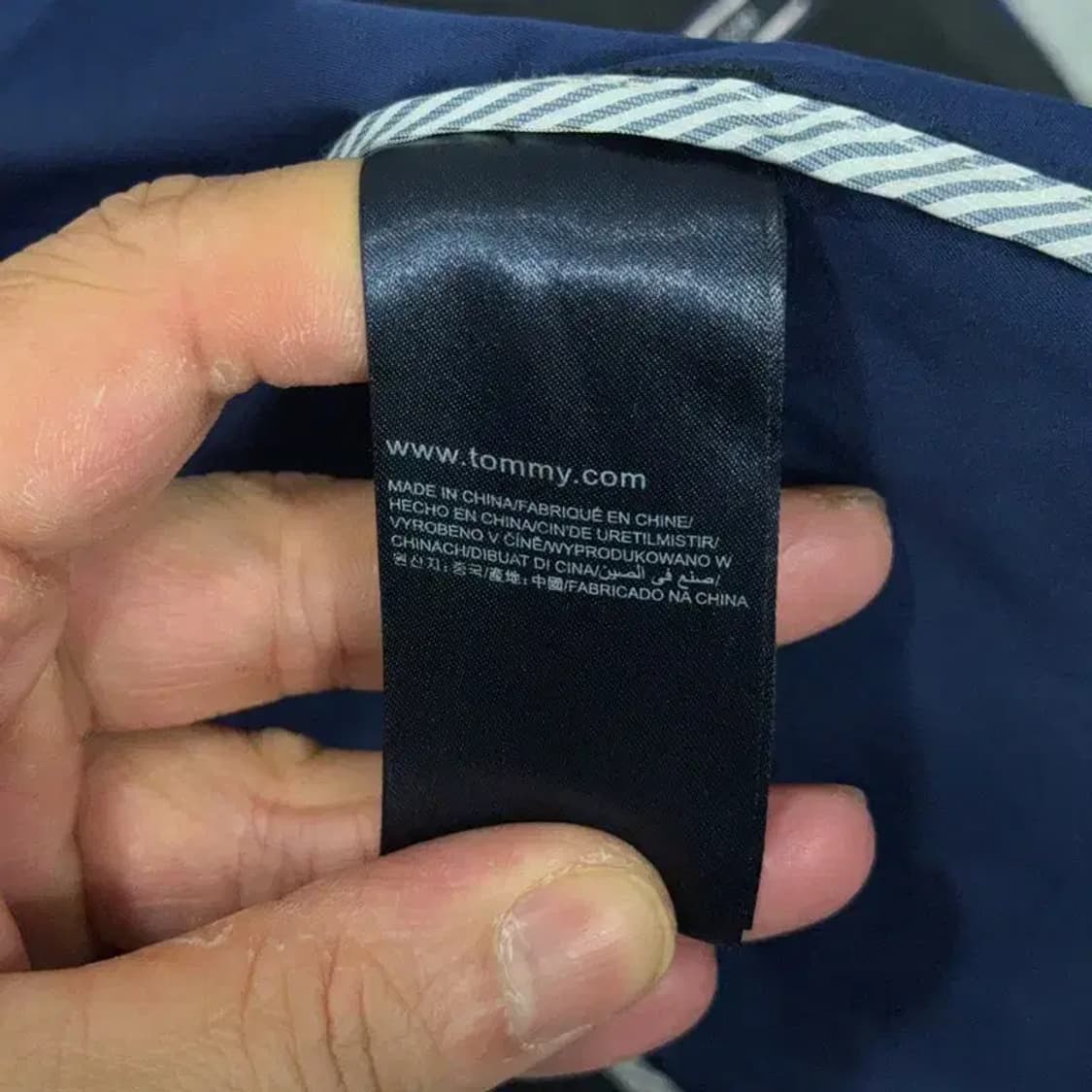 타미힐피거 남성 블랙 트렌치 코트 L 상품이미지6