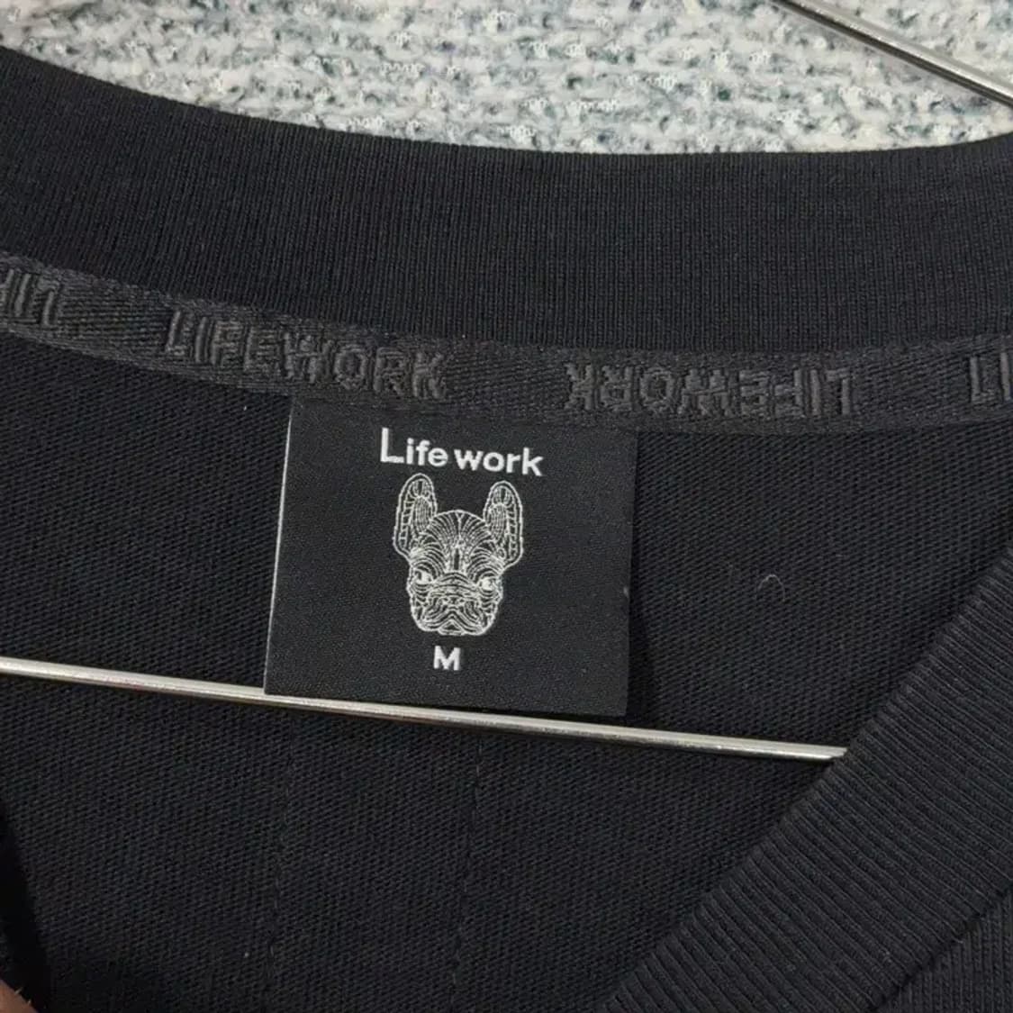 라이프워크 레이어드 로고 블랙 긴팔티 M 상품이미지3