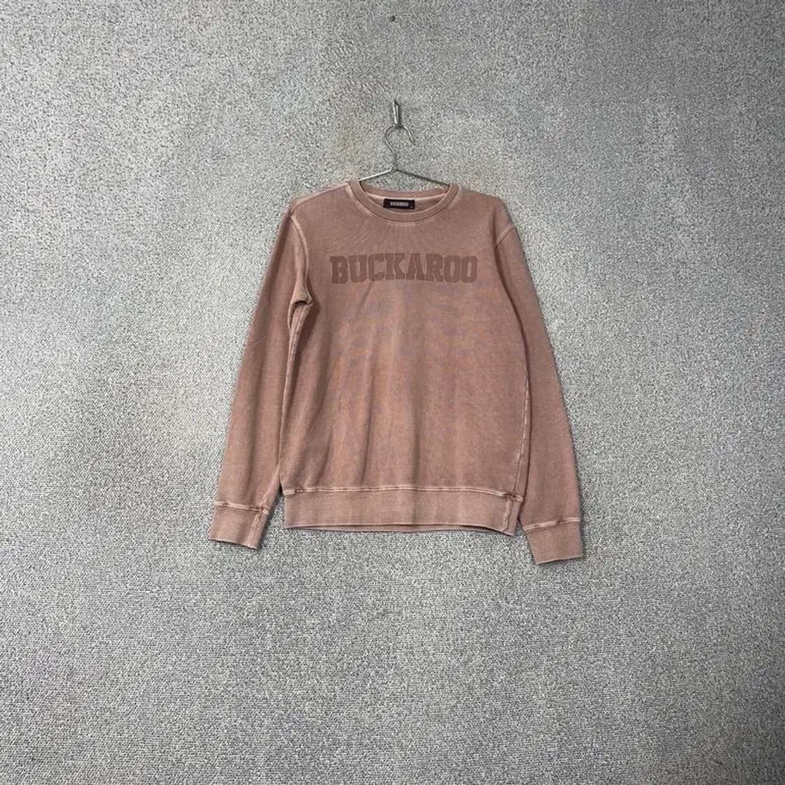 버커루 프린팅 로고 피그먼트 빈티지 맨투맨 M 상품이미지1