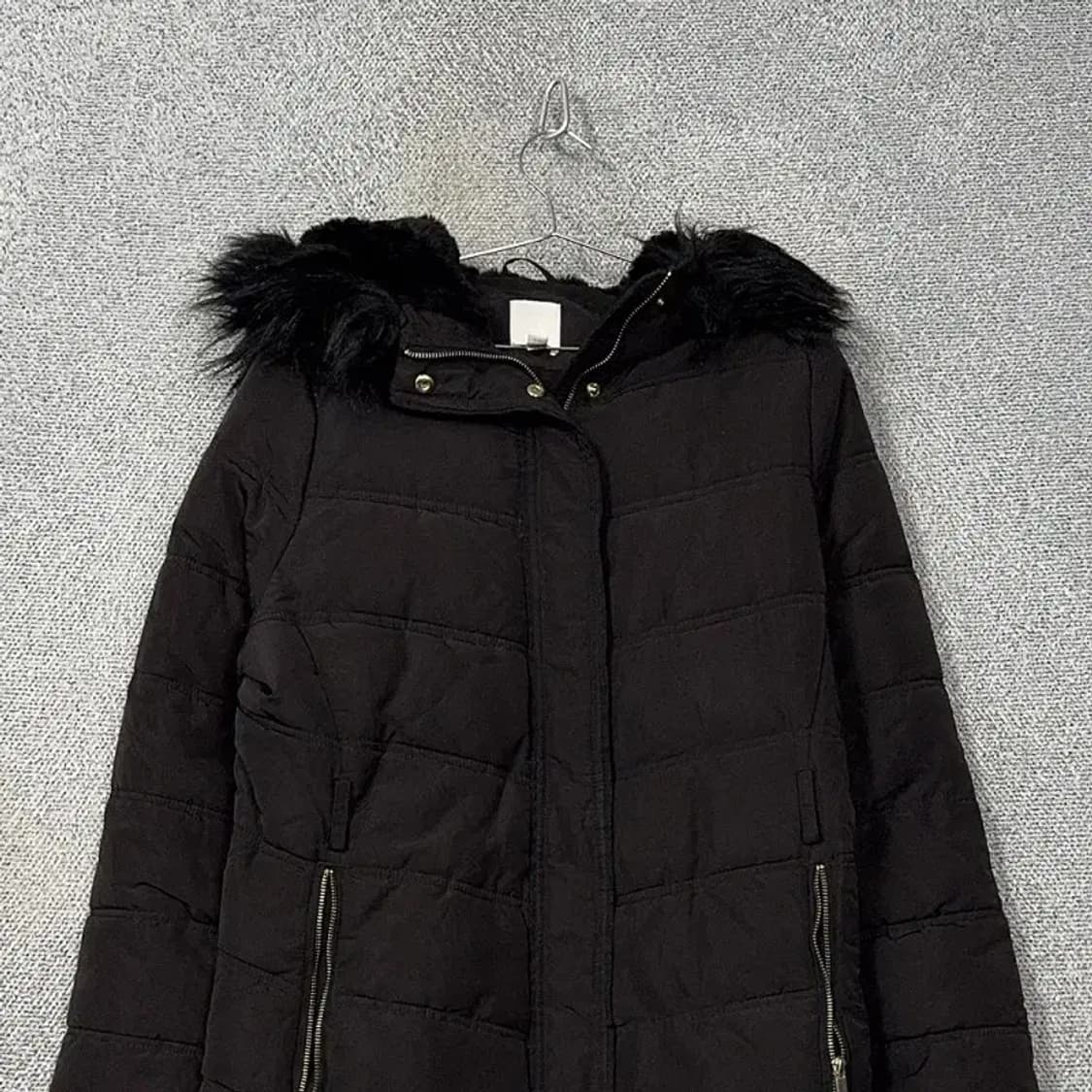 H&M 에이치엔엠 캐주얼 블랙 롱패딩 L 상품이미지3