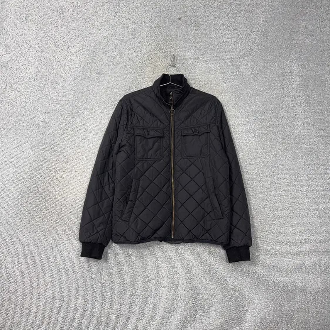 H&M 캐주얼 포켓 퀄팅 블랙 경량 패딩 점퍼 100 상품이미지1