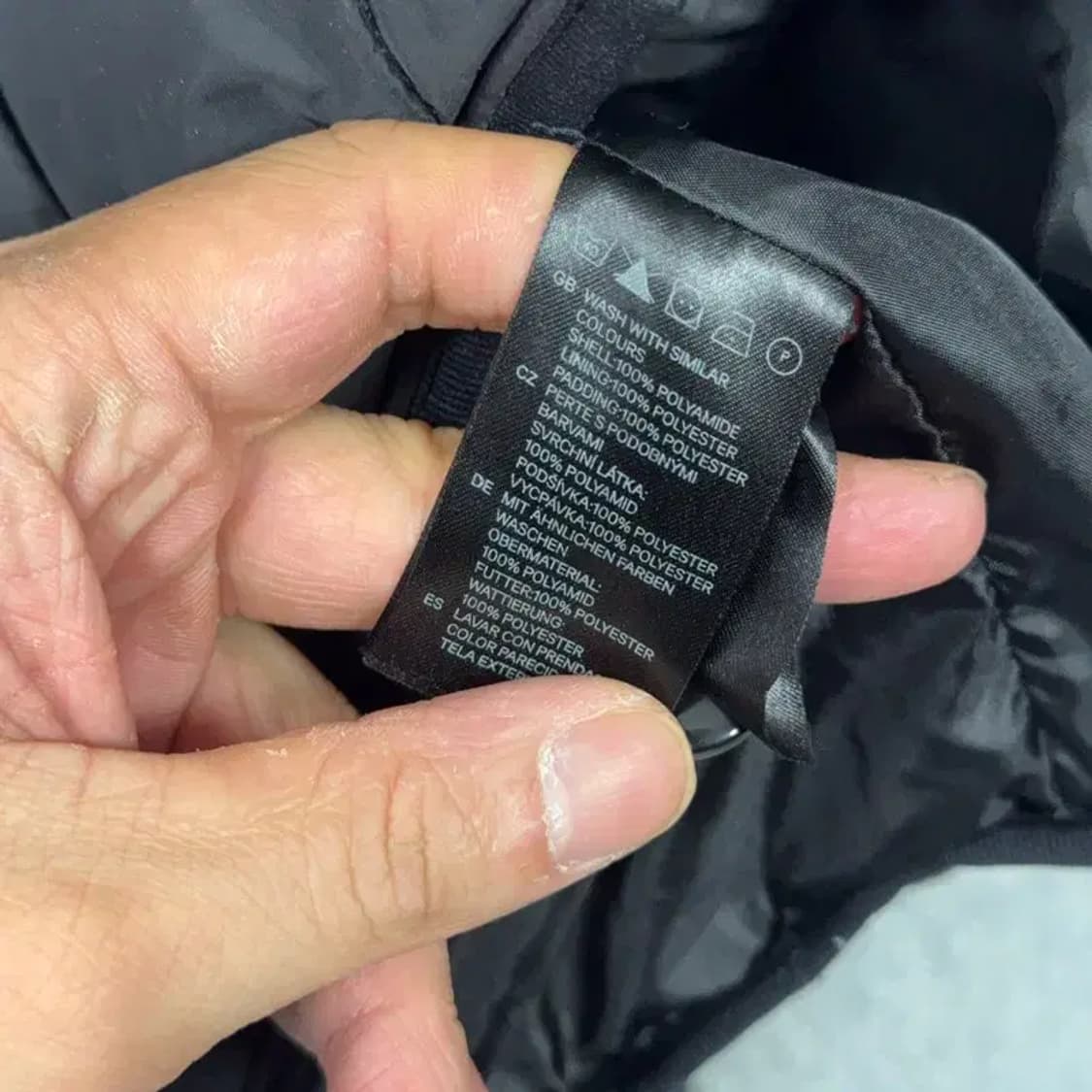 H&M 캐주얼 포켓 퀄팅 블랙 경량 패딩 점퍼 100 상품이미지4