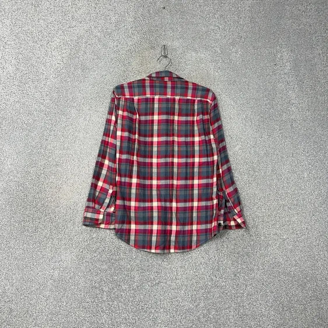 유니클로 투포켓 레드 체크 남방 S 상품이미지2