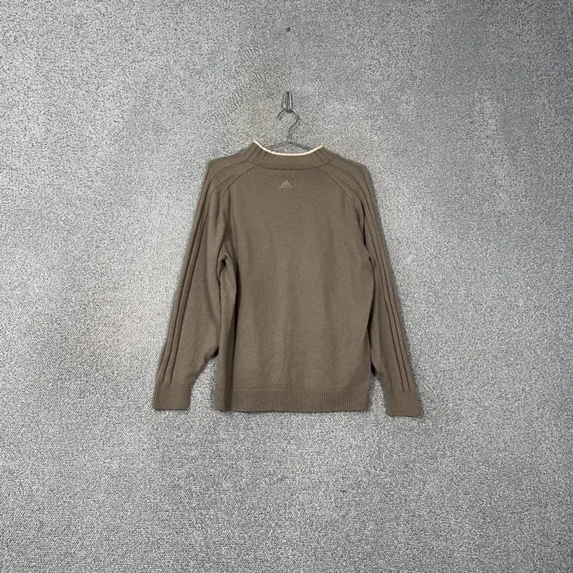 아디다스 브라운 로고 반집업 니트 M 상품이미지2