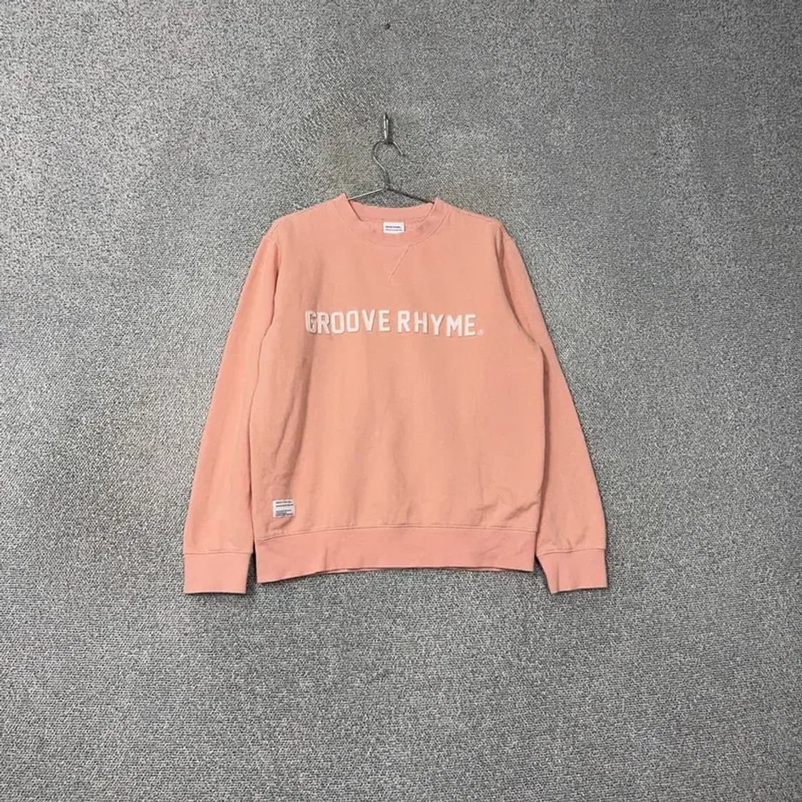 그루브라임 스펠 로고 연핑크 코튼 맨투맨 L 상품이미지1