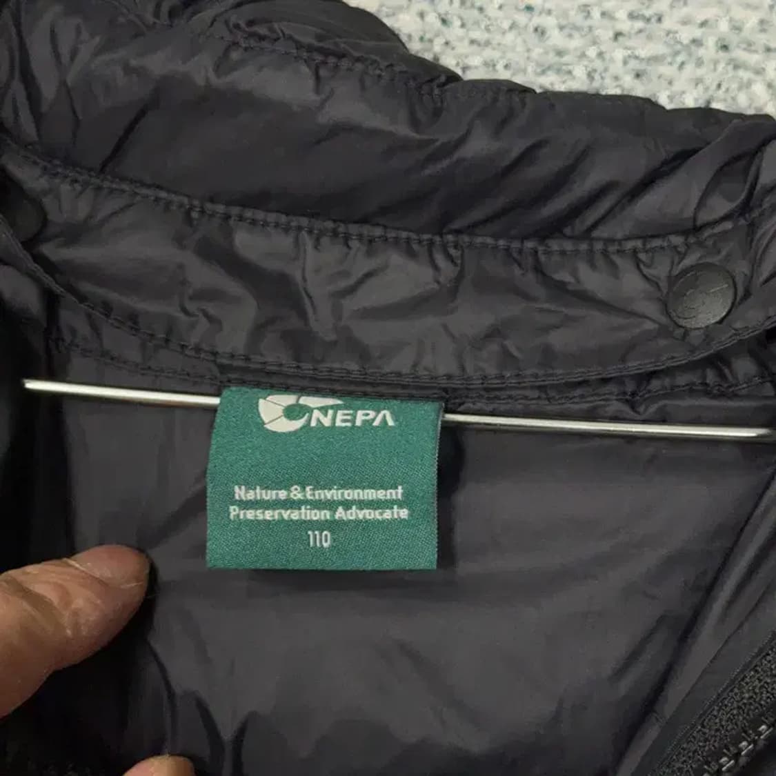 네파 블랙 구스다운 거위털 경량 롱패딩 110 상품이미지5