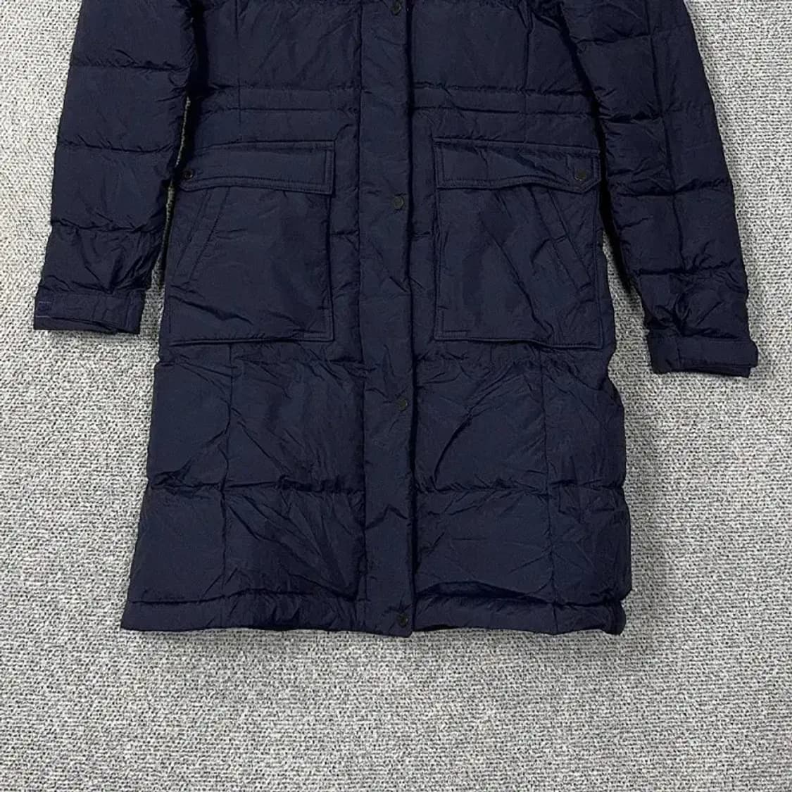 노스페이스 네이비 포켓 캐주얼 구스다운 롱패딩 M 상품이미지4