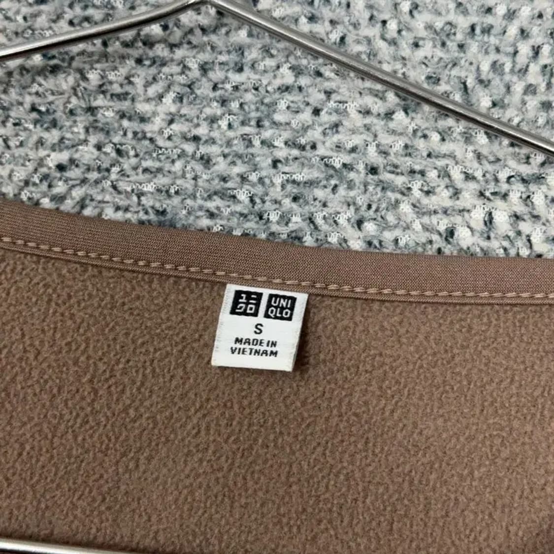 유니클로 브라운 뽀글이 후리스 블루종 집업 S 상품이미지3