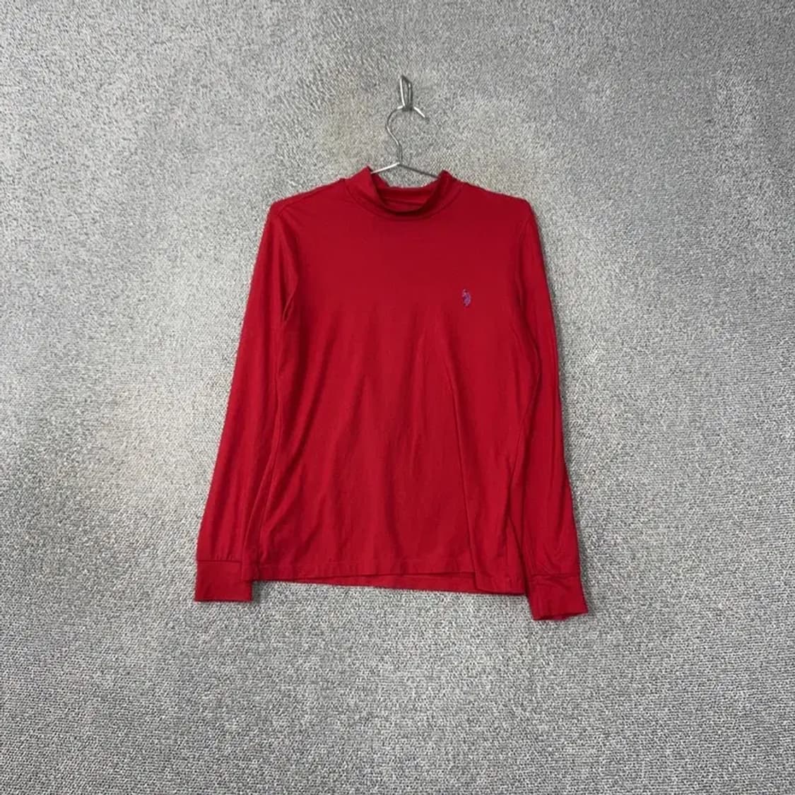 US 폴로 아쎈 로고 기능성 폴라 긴팔티 95 상품이미지1