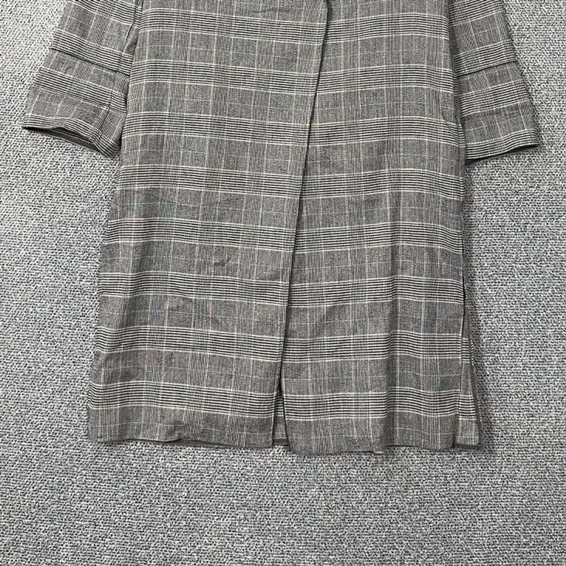 시슬리 그레이 체크 캐주얼 코트 42 상품이미지4