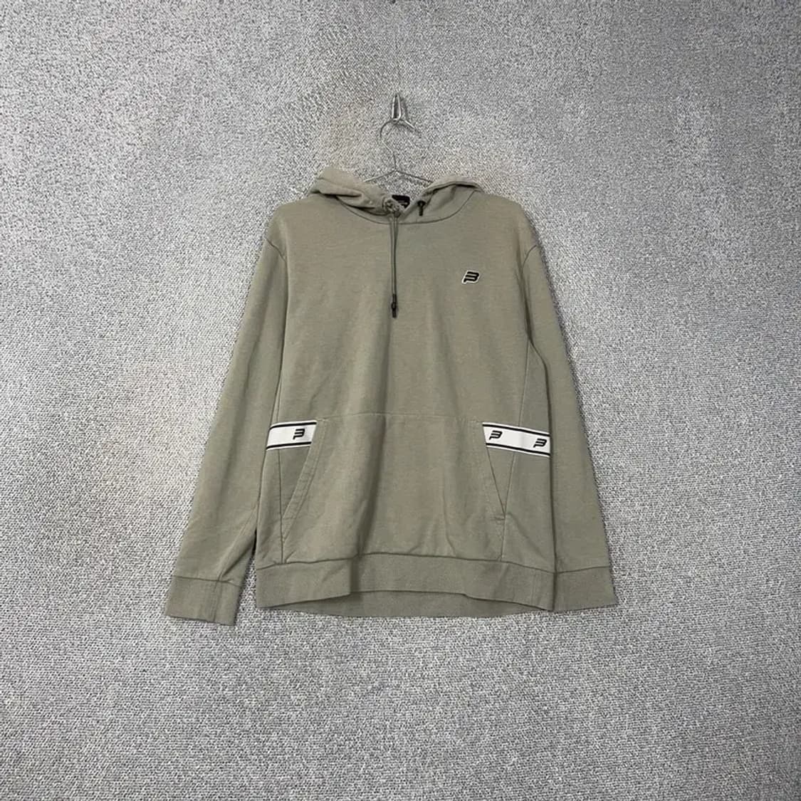 빈폴 로고 카키 캐주얼 폴리 후드티 100 상품이미지1