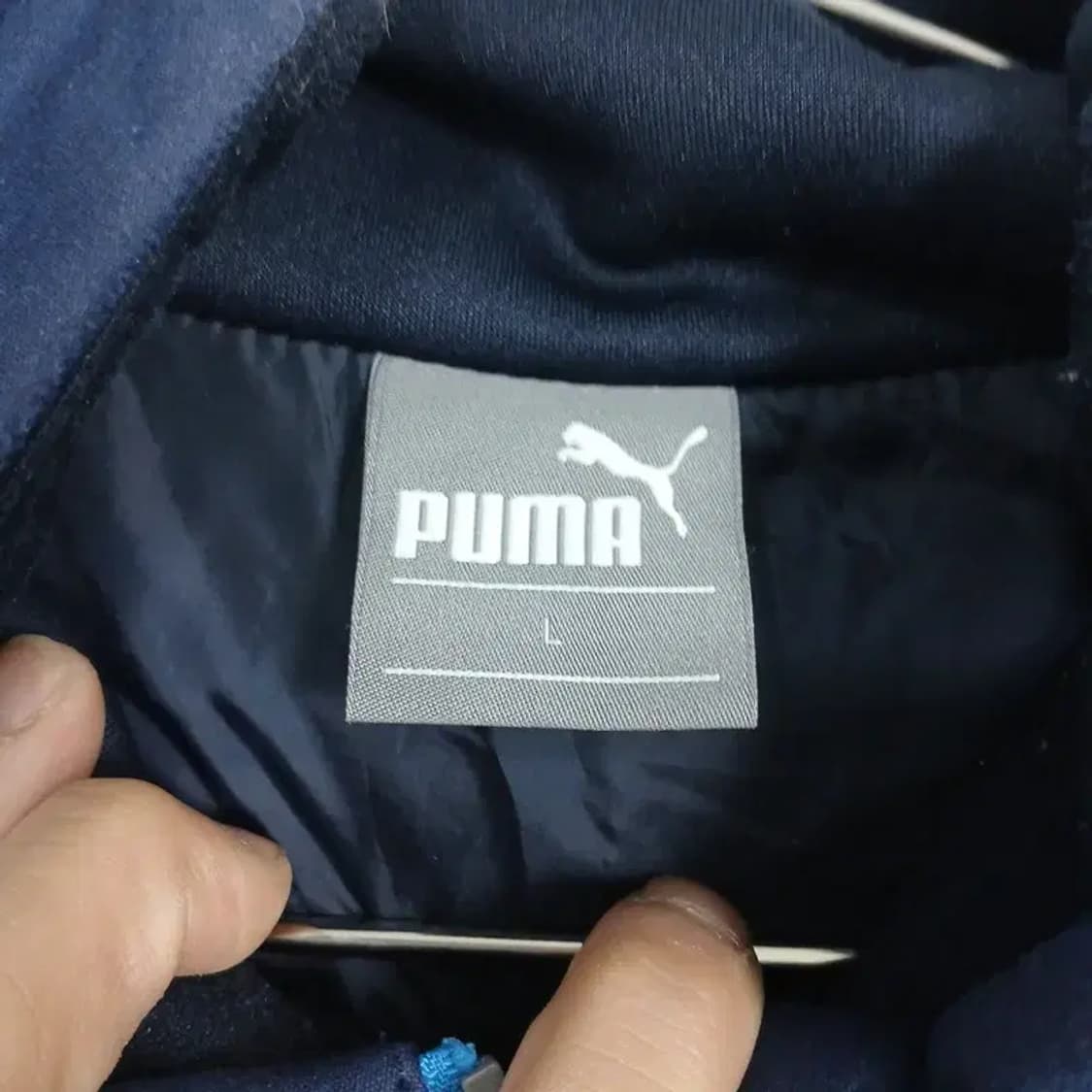 푸마 네이비 로고 기능성 점퍼 자켓 L 상품이미지3