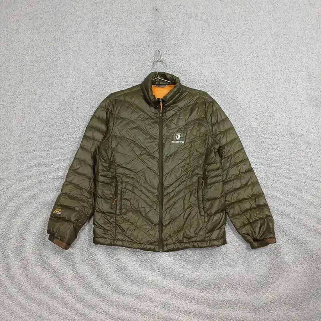 블랙야크 카키 로고 구스다운 거위털 경량 패딩 100 상품이미지1