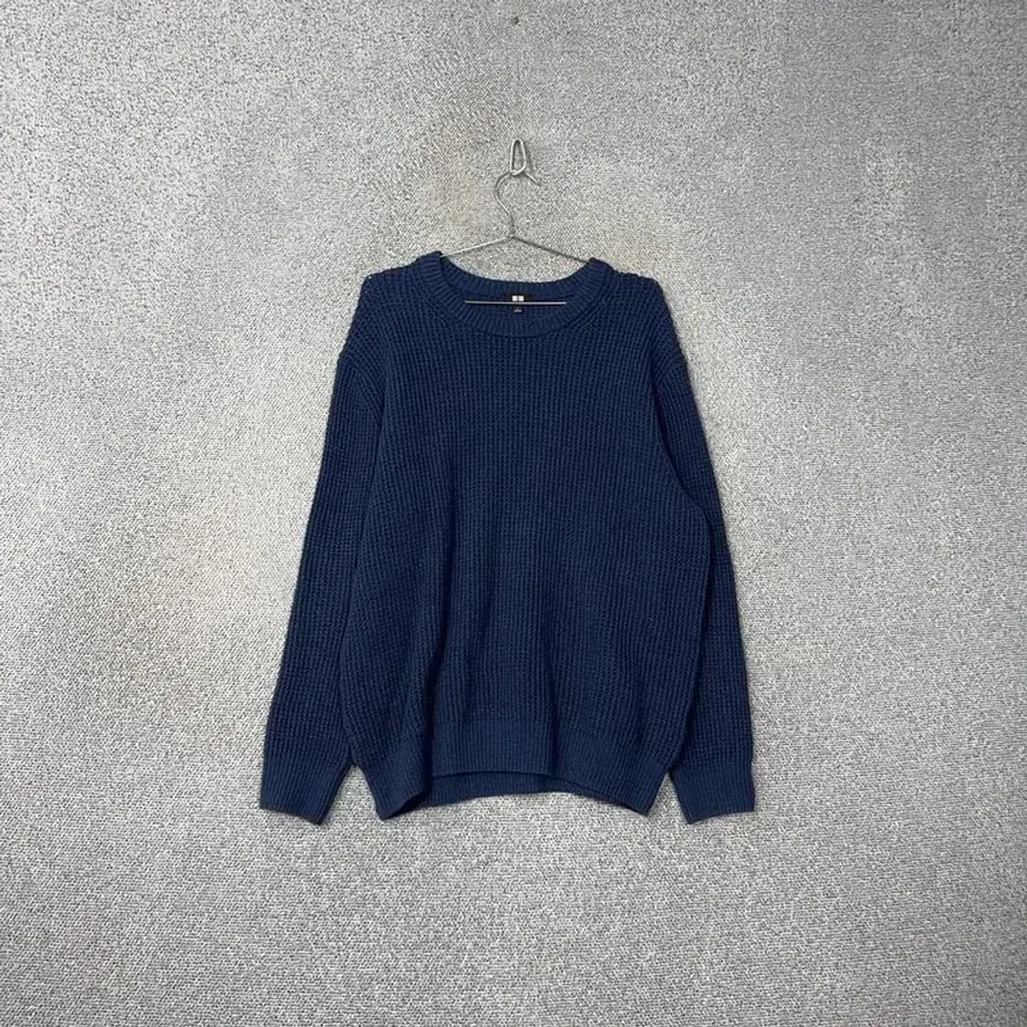 유니클로 네이비 캐주얼 코튼 니트 L 상품이미지1