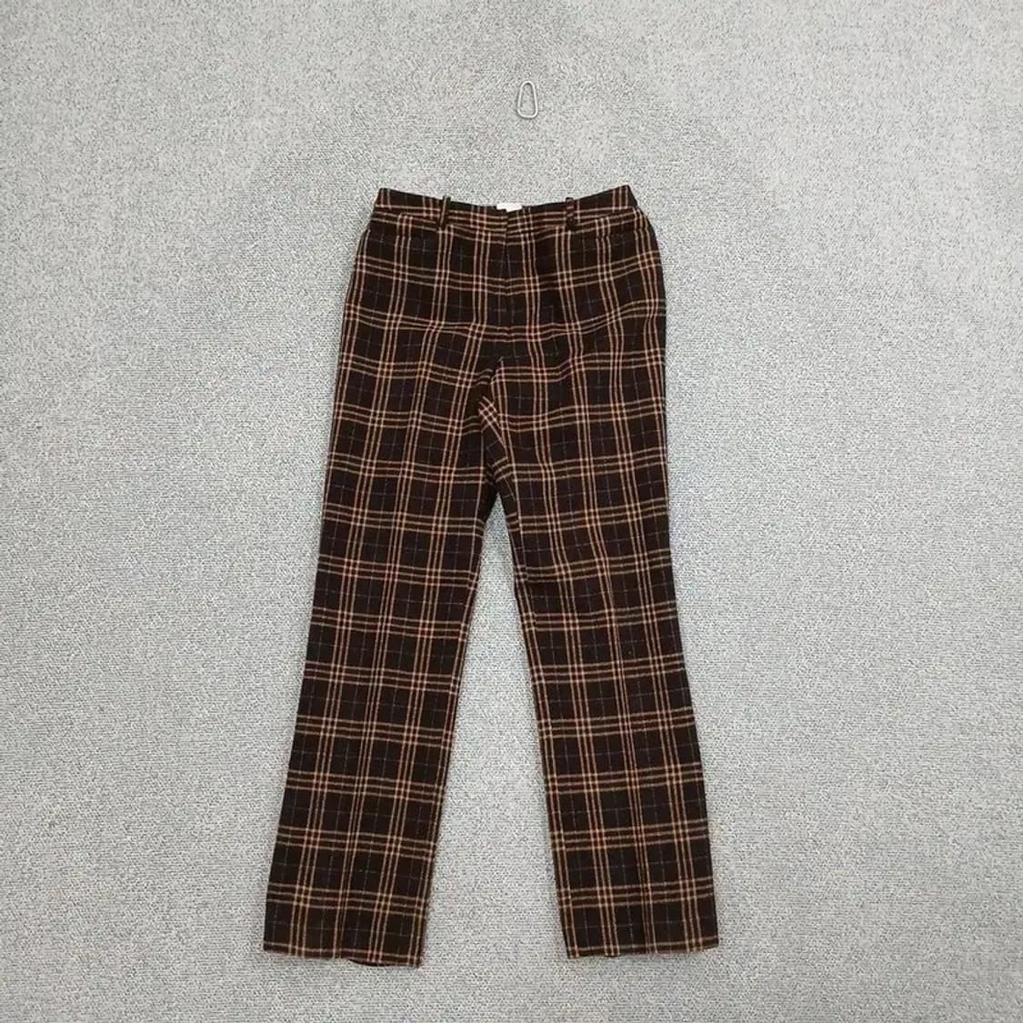 톰보이 브라운 체크 슬랙스 67-92 상품이미지1