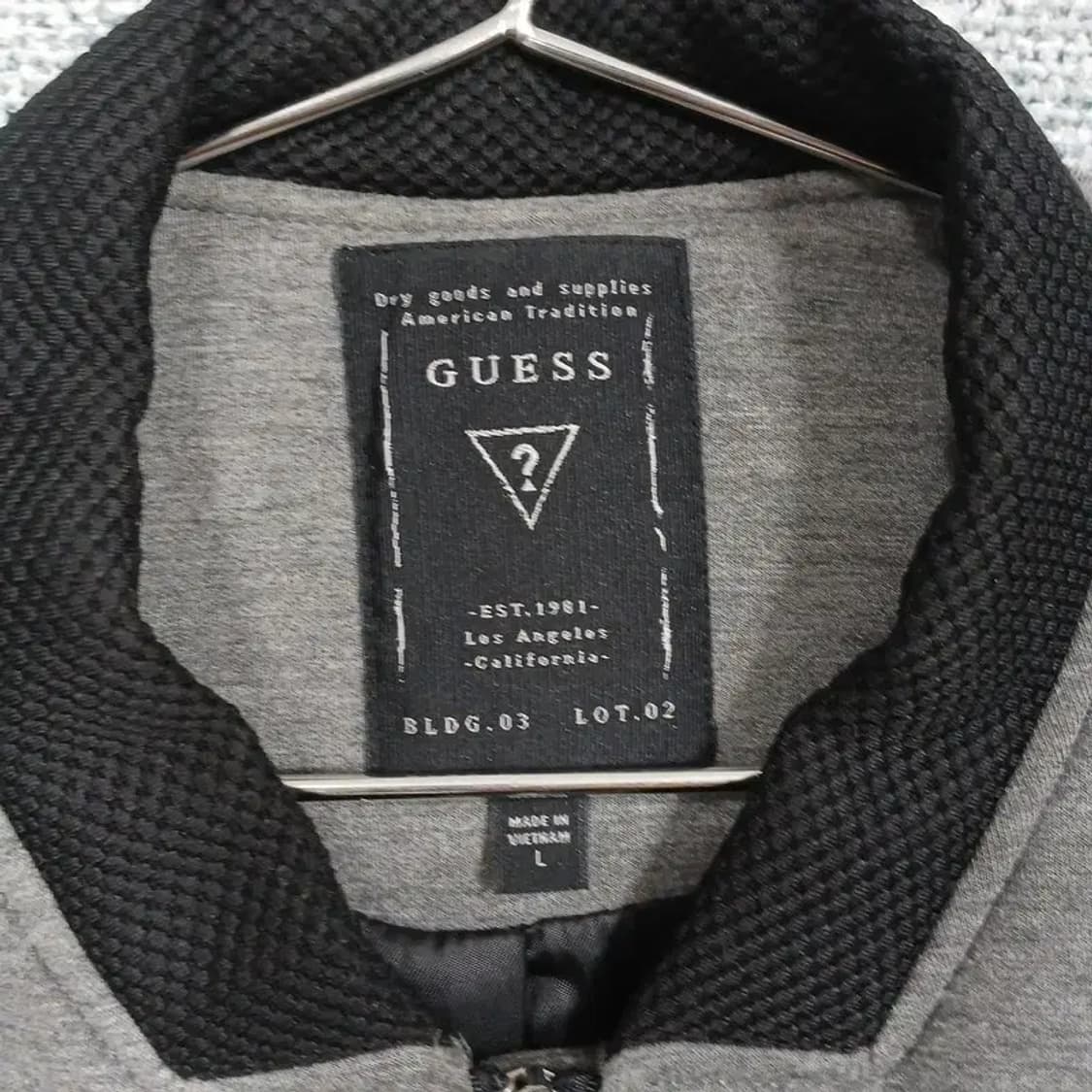 게스 네오프렌 캐주얼 그레이 블루종 자켓 L 상품이미지3